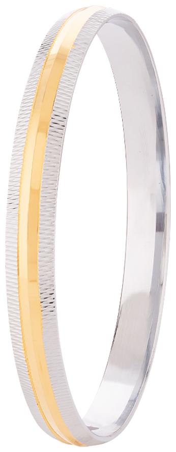 

Voylla Classy Adorns Two Tone Plated Men s Kada Bracelet