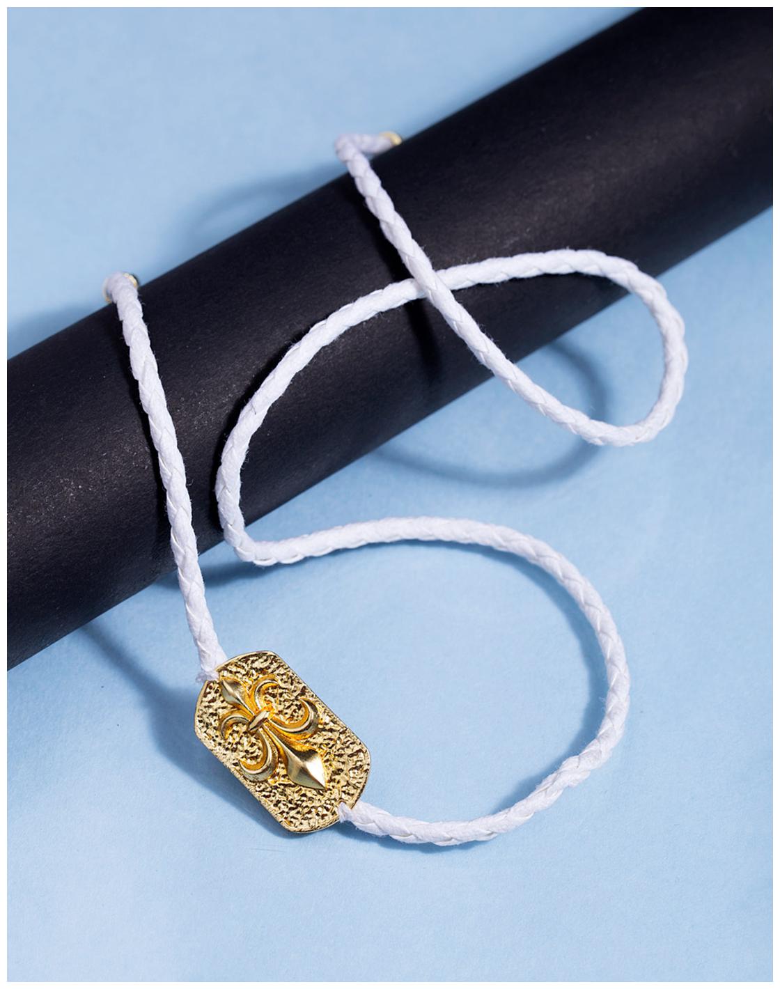 

Dare by Voylla Classy White Camp Royale Bracelet in Gold Plating