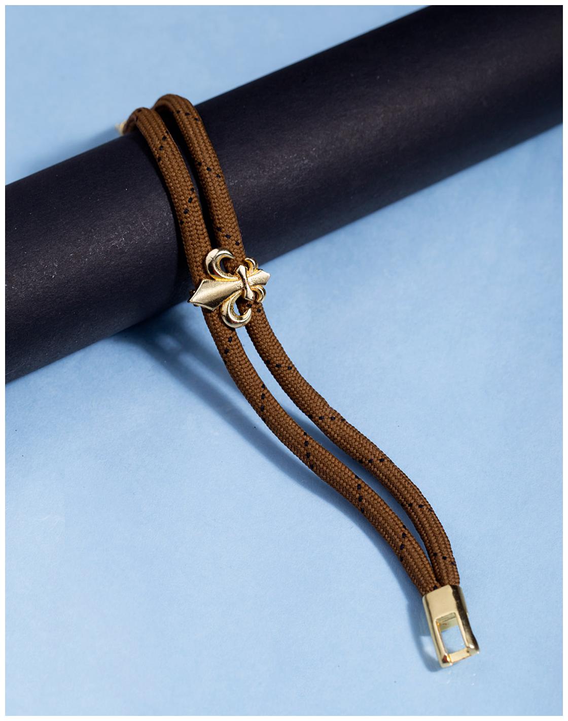

Dare by Voylla Classy Brown Fleur De Lis Bracelet