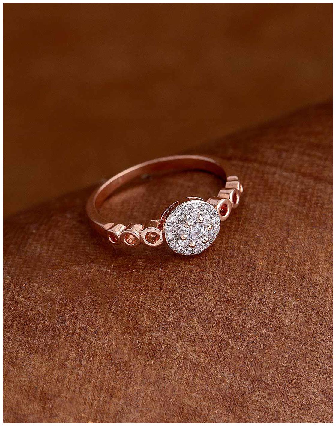 

Voylla Cluster Zircon Gems Adorned Ring