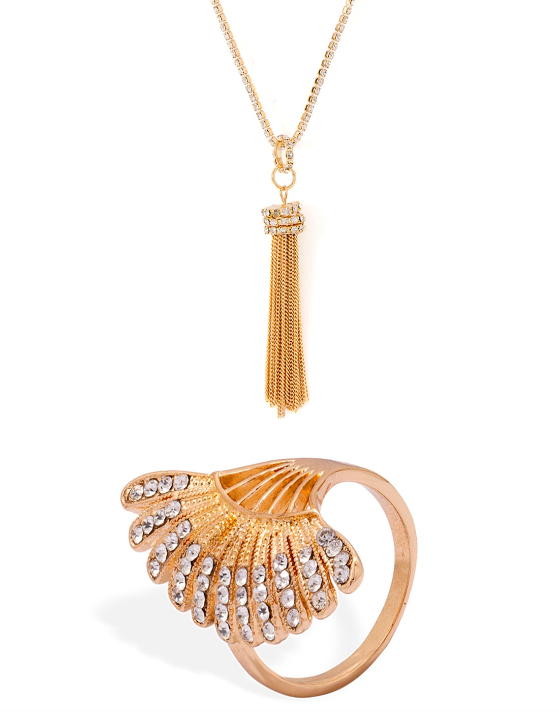 

Voylla Combo of Ring Necklace
