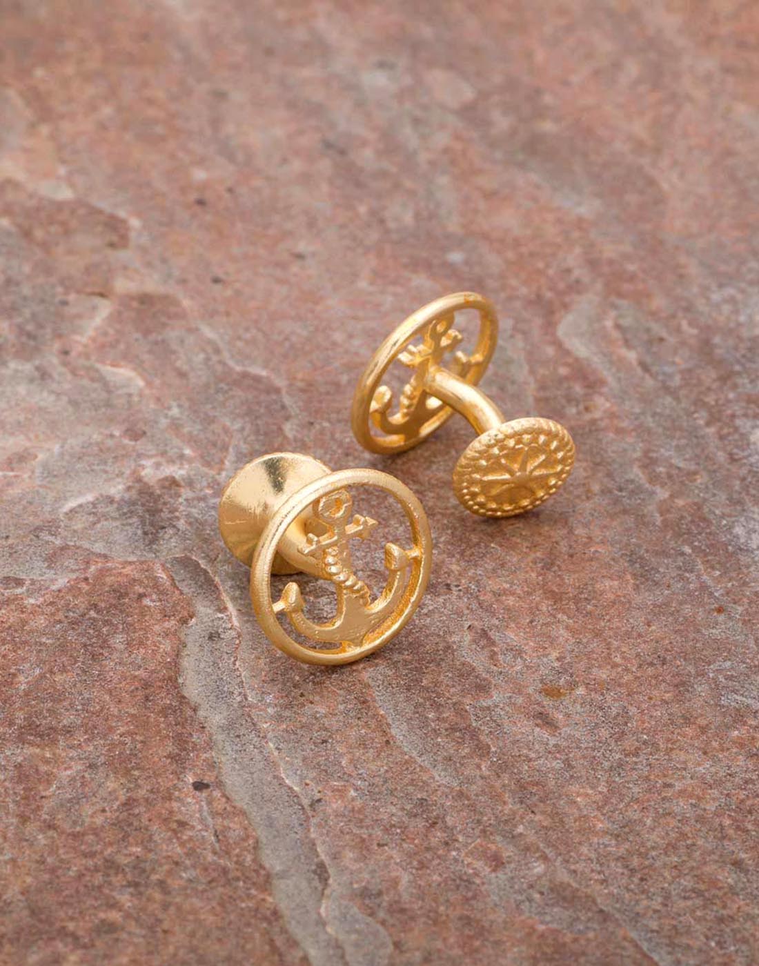 

Dare by Voylla Compass Gold Plated Nautical Cufflinks