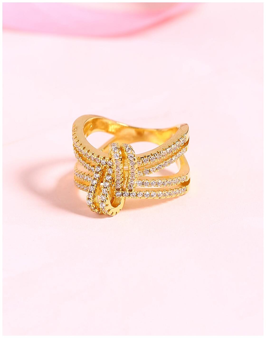

Voylla Crossover Design Brass Ring