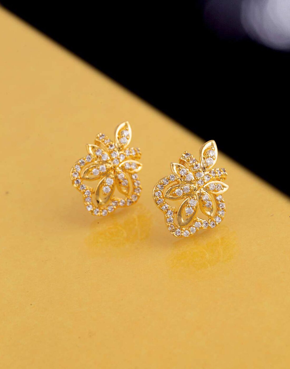 

Voylla CZ Floral Motifs Earrings