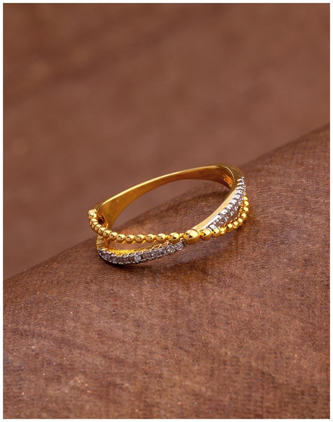 

Voylla CZ Gems Adorned Band Ring