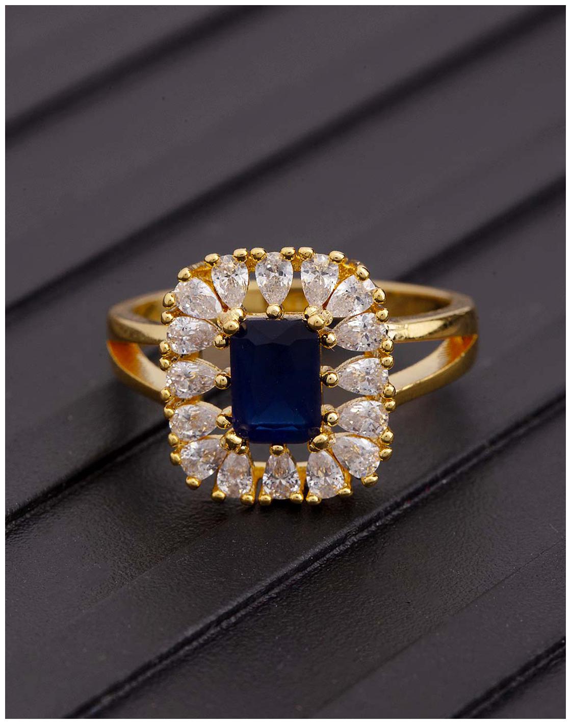 

Voylla CZ Gemstones Cluster Ring