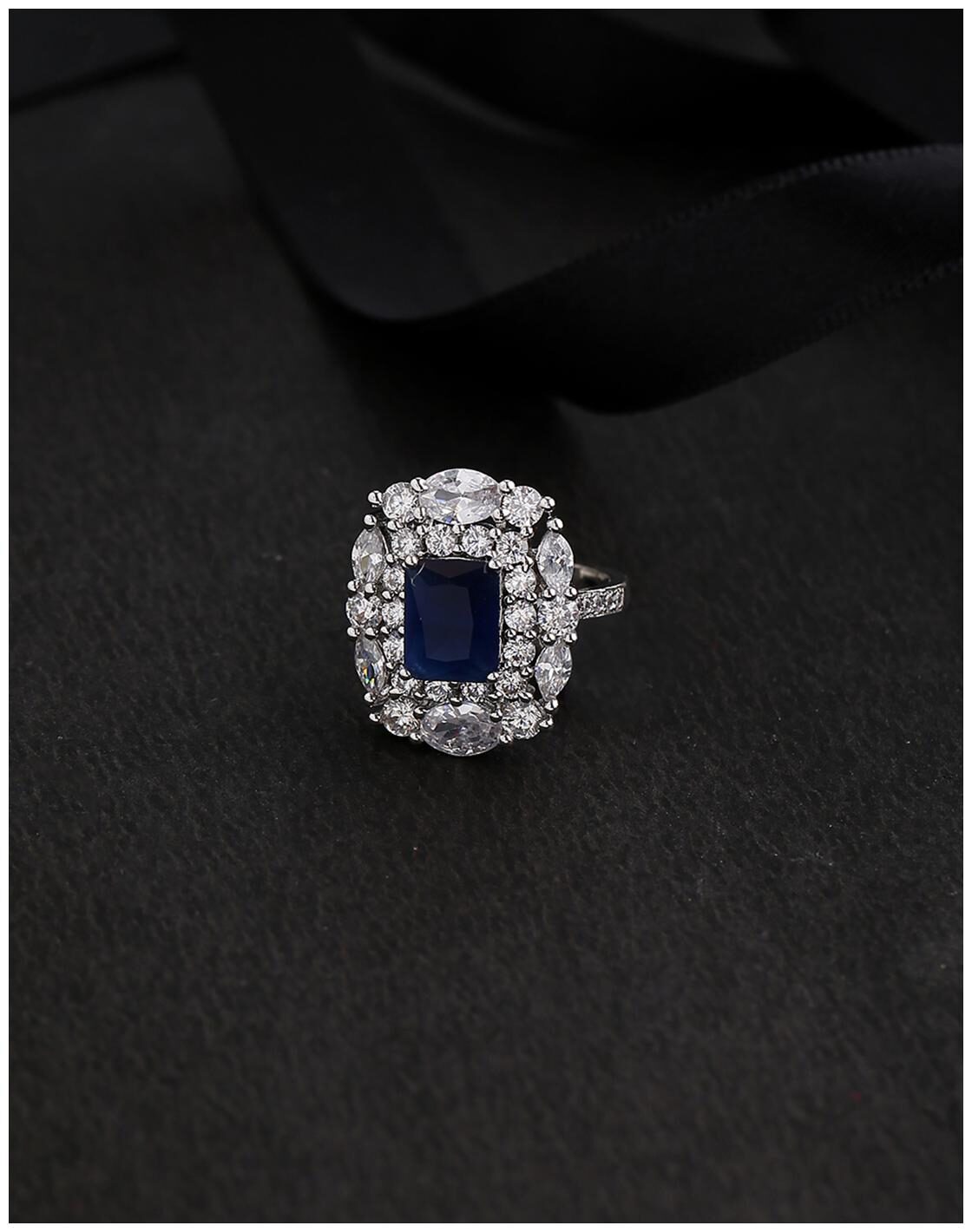 

Voylla CZ Gems Embellished Statement Ring
