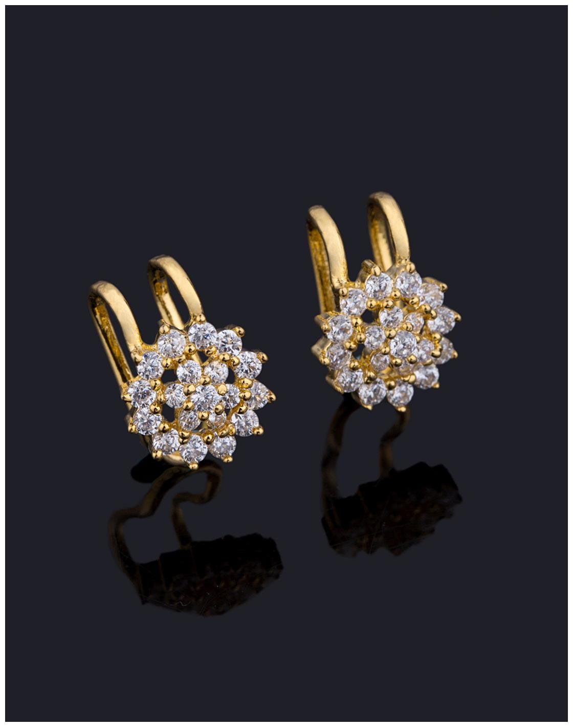 

Voylla CZ Gold Bud Ear Studs