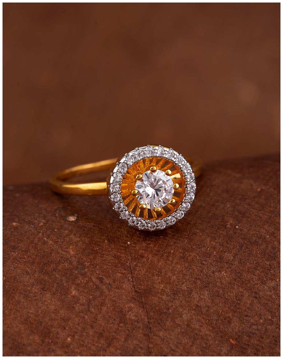 

Voylla CZ Two Tone Plated Ring