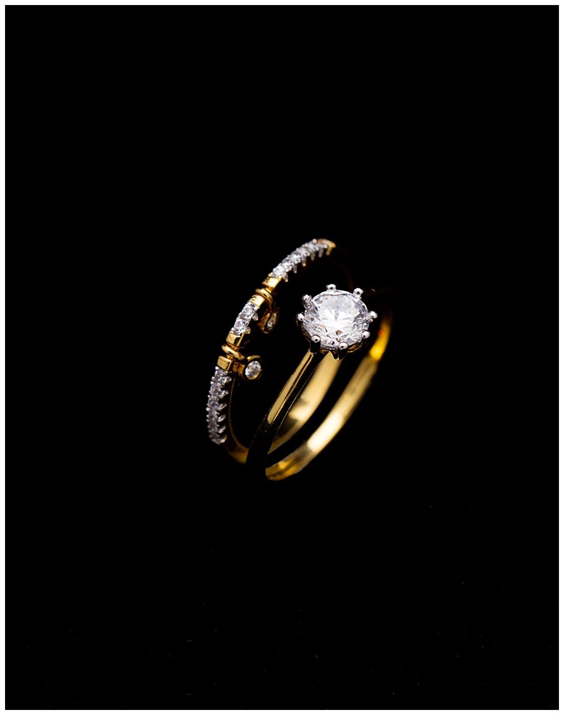 

Voylla CZ Twin Ring Set