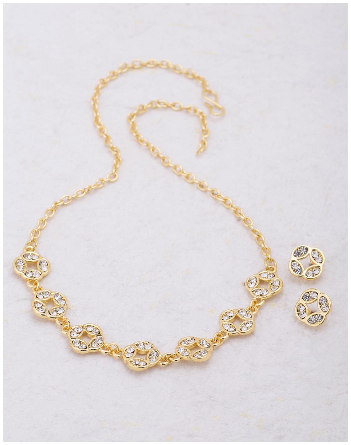 

Voylla Designer Necklace Set with Gem Embellishments