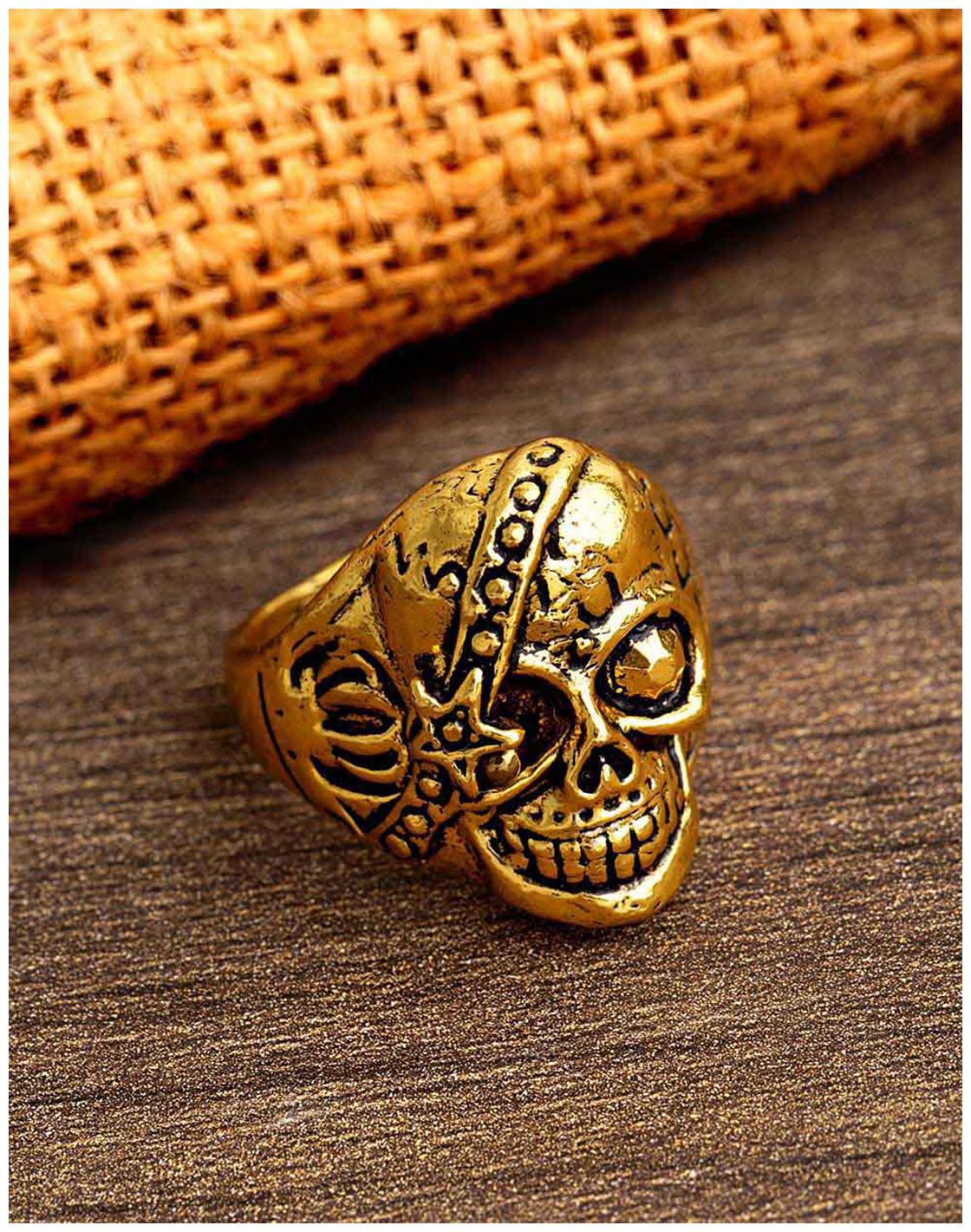 

Voylla Devil Collection Beaded Skull Ring