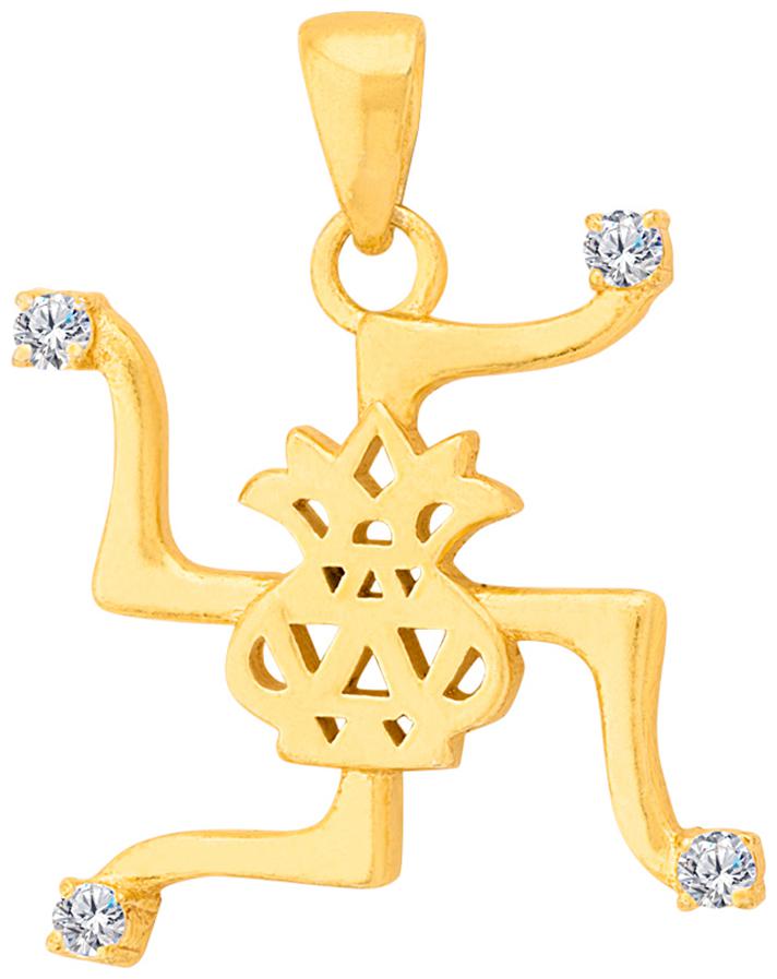 

Voylla Divine Swastika with Kalash Pendant Inspired by Spiritual Saga
