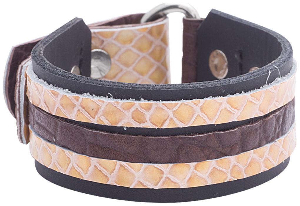 

Voylla Dual Toned and Buckled Leather Trend Bracelet
