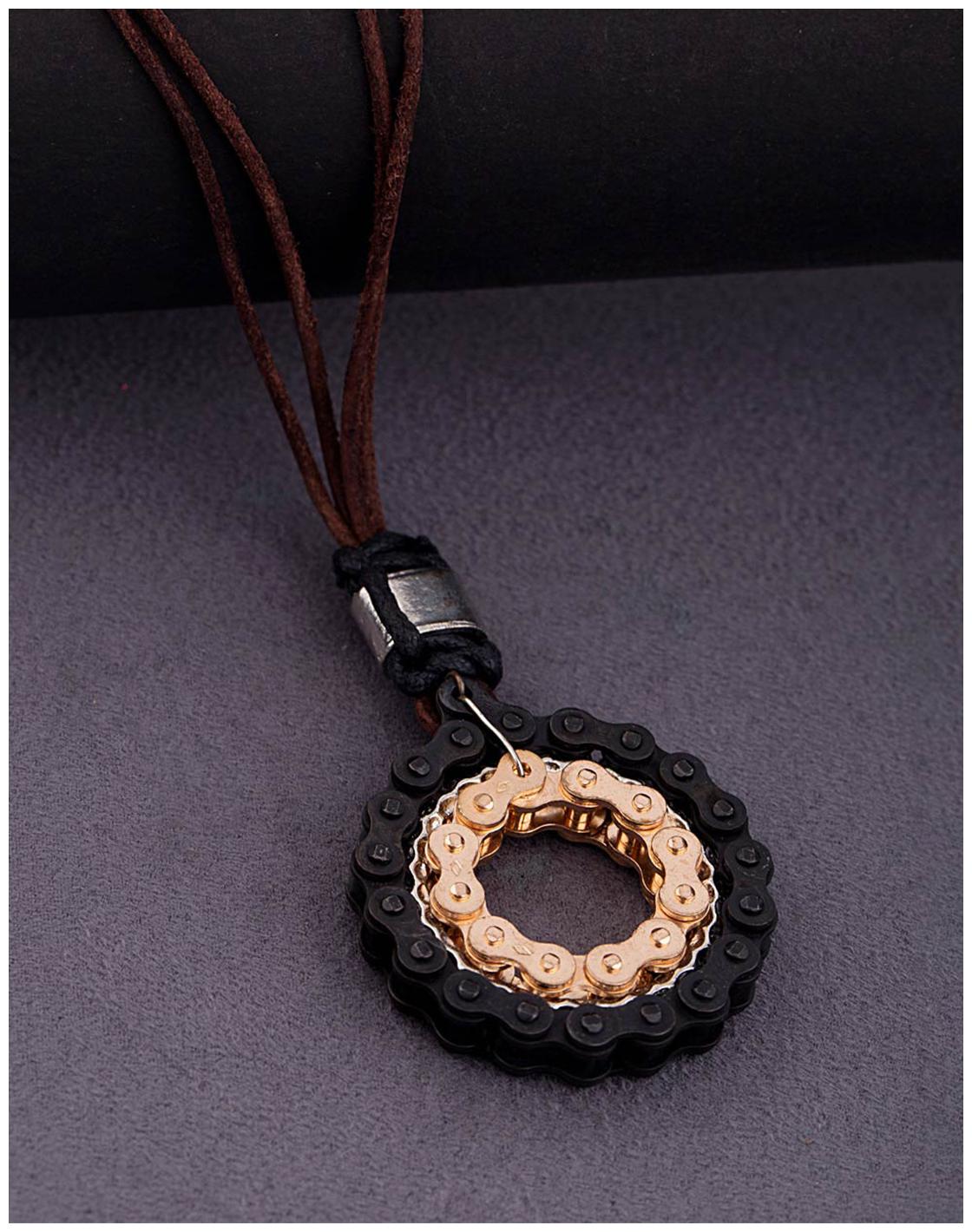 

Voylla Dual Tone Motorcycle Diaries Bike Chain Necklace