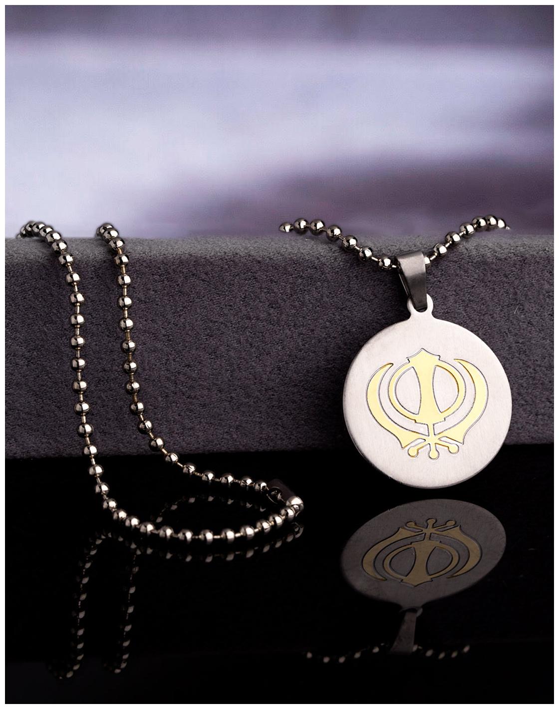 

Voylla Dual Tone Faith and Trust Khalsa Pendant