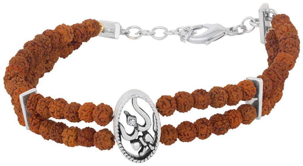 

Voylla Dual String Mahadev Bracelet with an Oxidized Silver Plated Charm