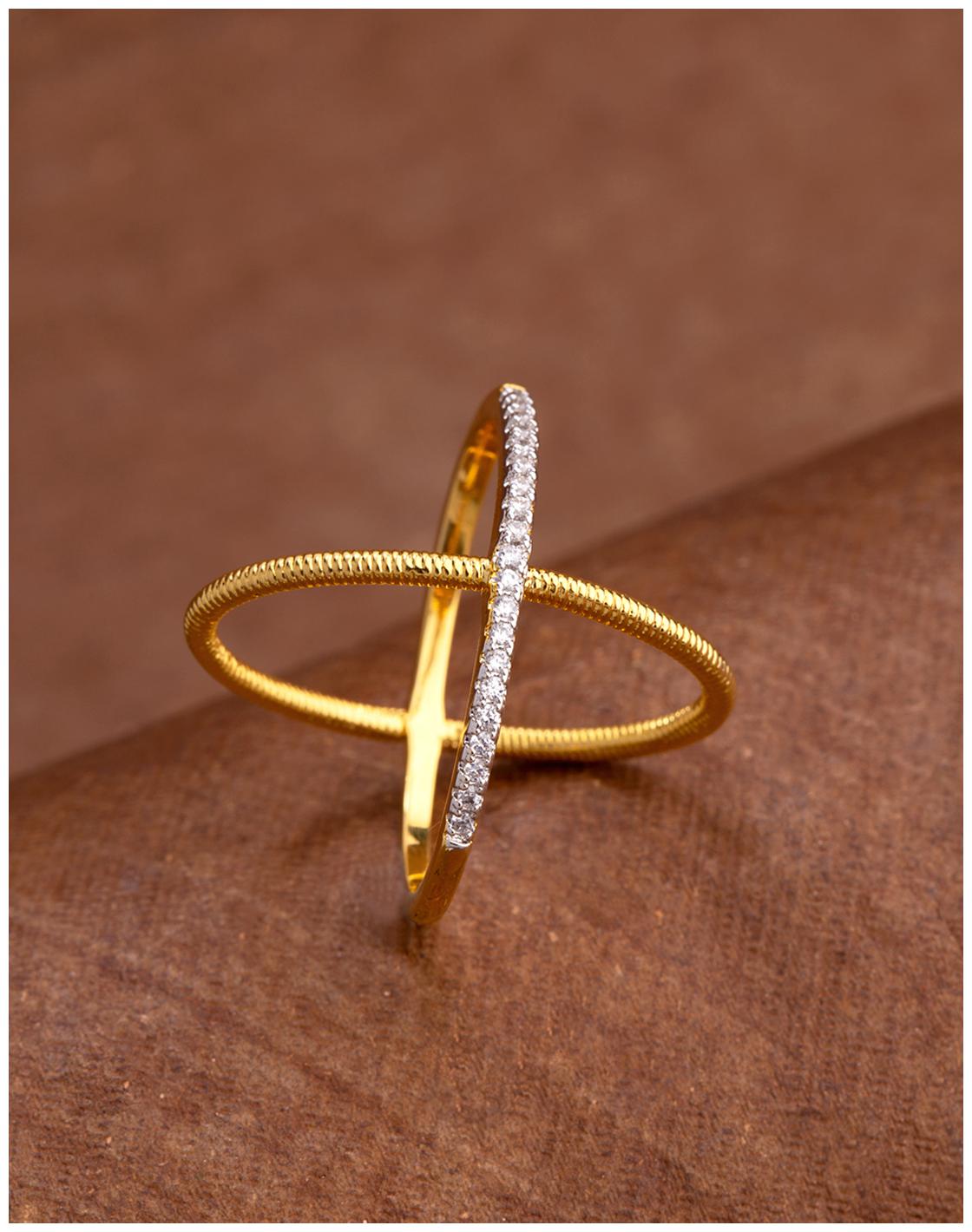 

Voylla Dual Circles Brass Ring