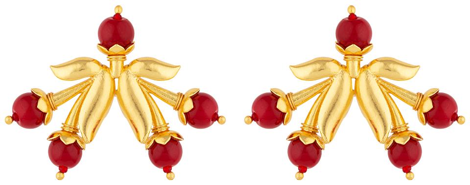 

Voylla Blooming Beads Leaf Motif Earrings