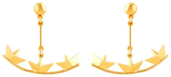 

Voylla Origami Gold Plated Contemporary Earring