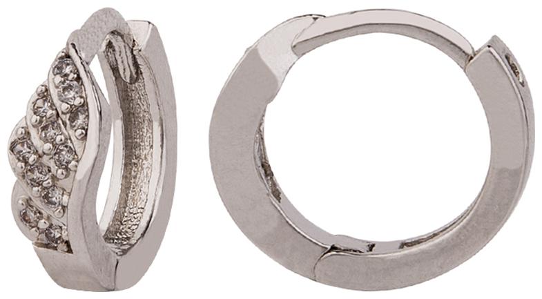 

Voylla CZ Silver Plated Small Hoop Earring For Women
