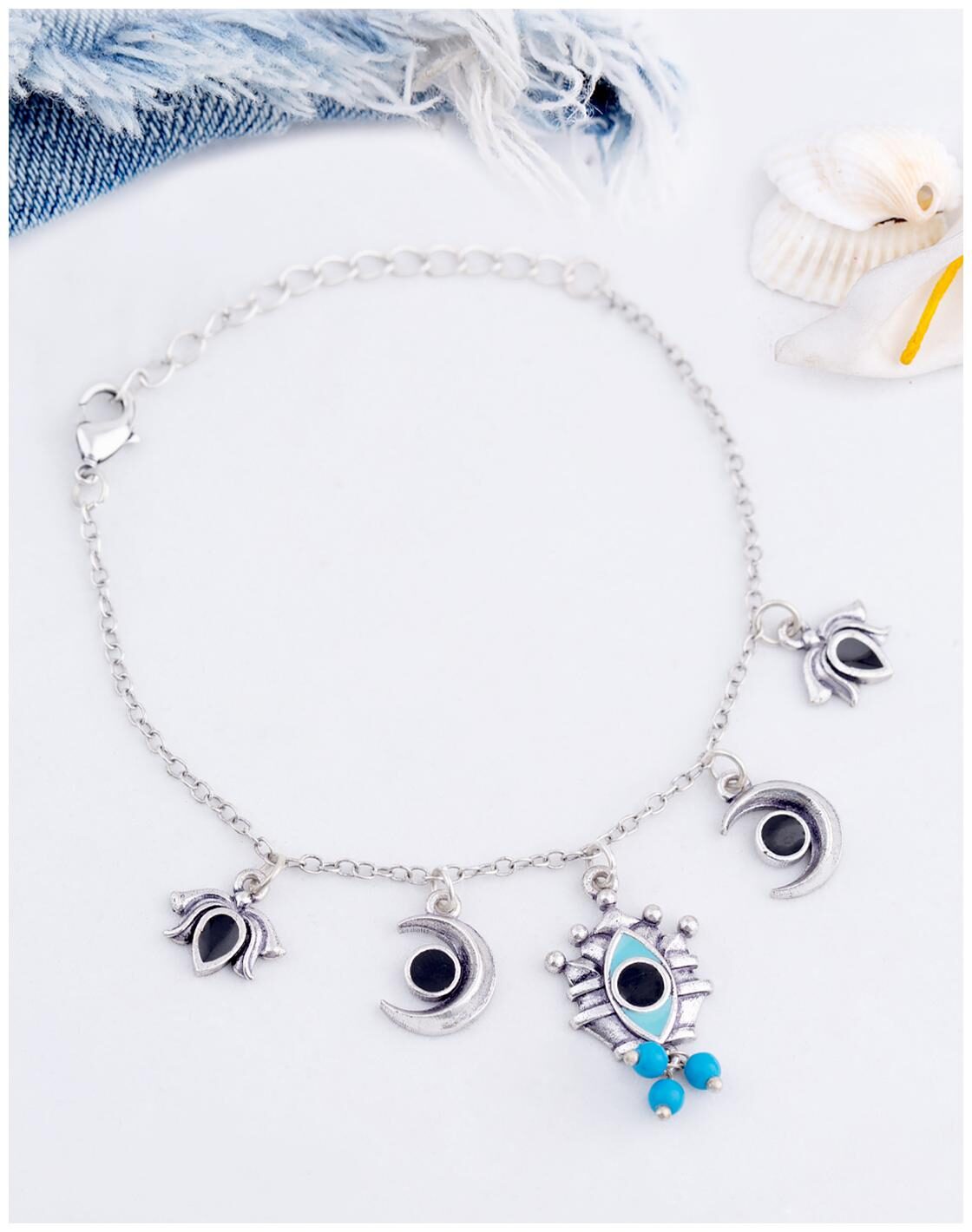 

Voylla Evil Eyes Tribal Charms Bracelet