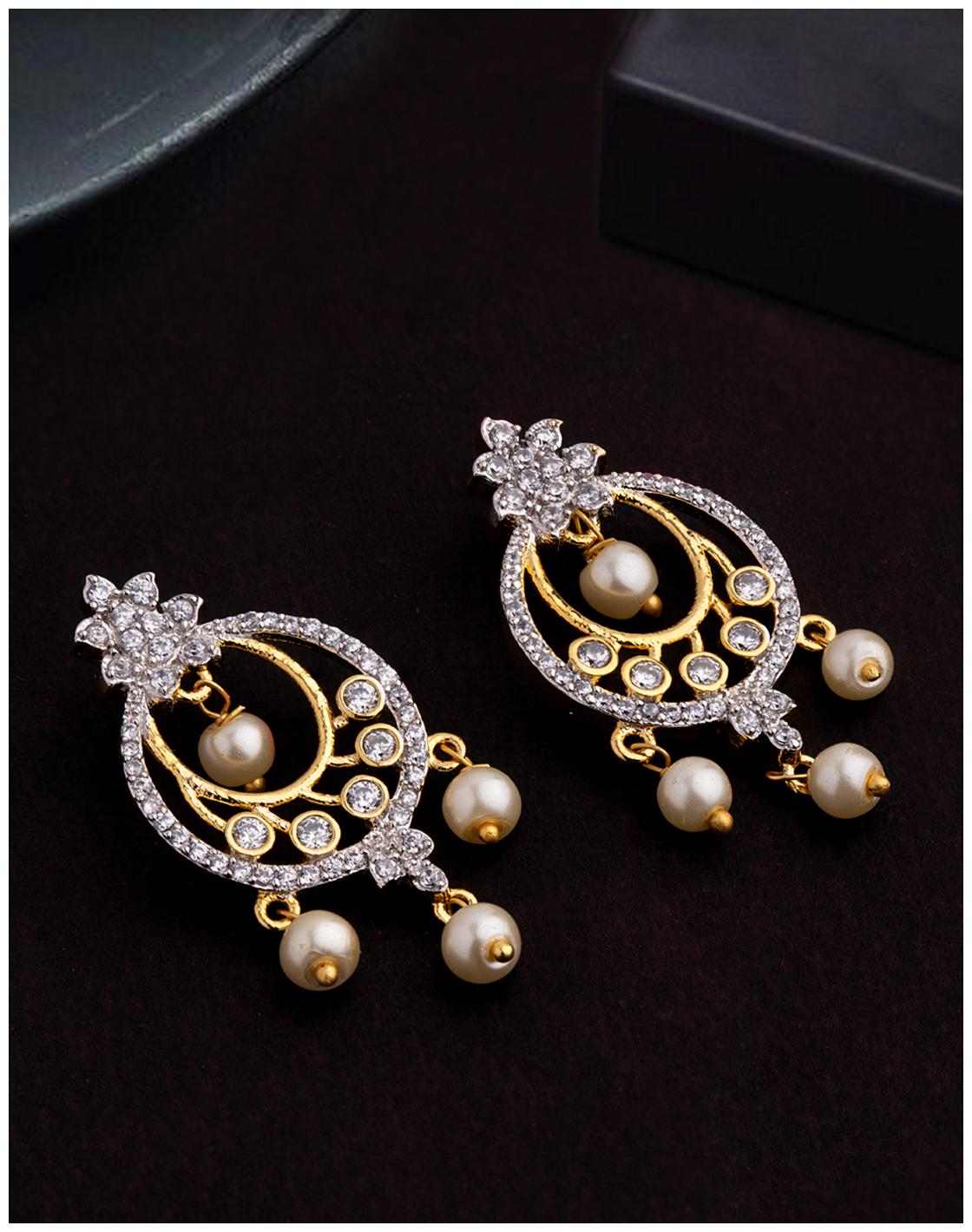 

Voylla Faux Pearls Ethnic Style Earrings