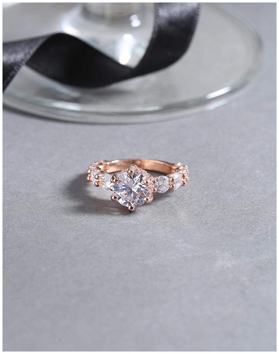

Voylla Five Prong Setting CZ Gemstone Ring