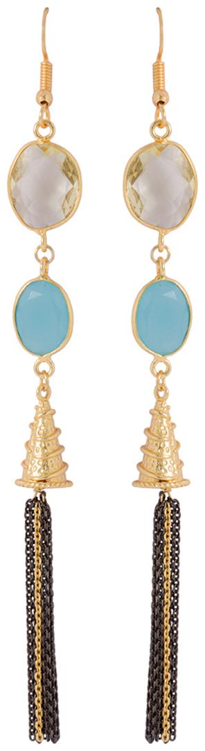 

Voylla Flamboyant Gold Tone Earrings For Women