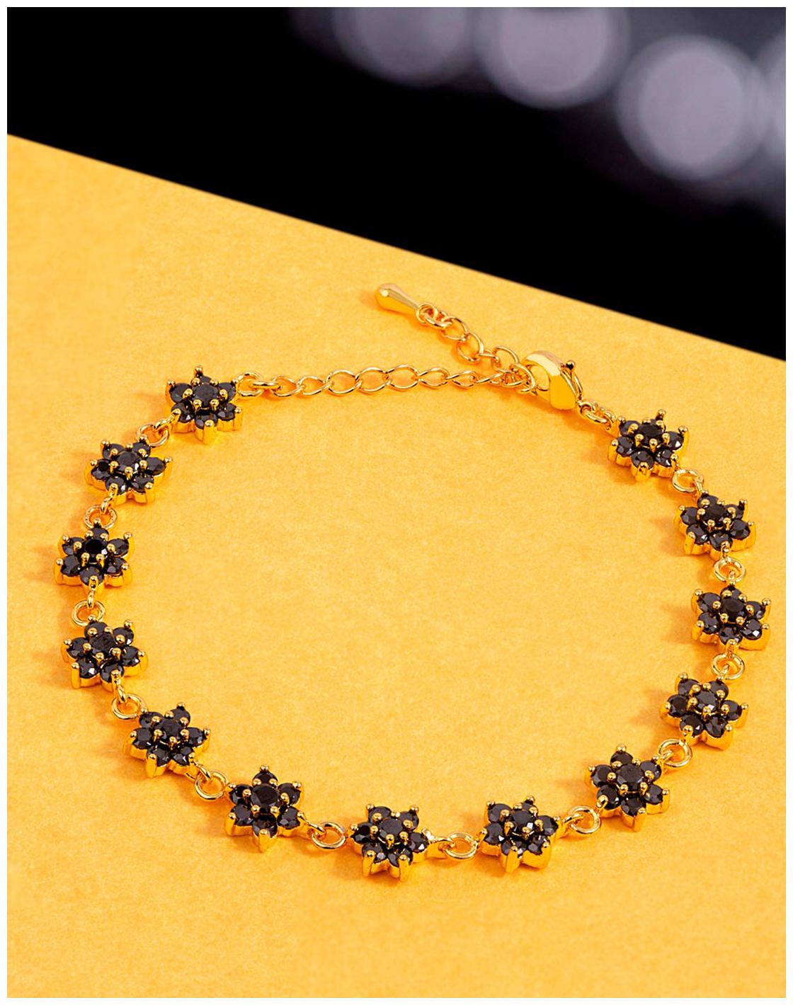 

Voylla Floral Zircons Embellished Bracelet