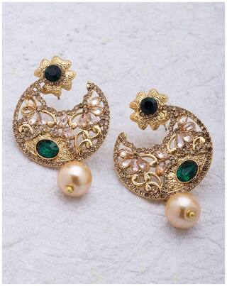 Voylla Floral With Chandbali Earrings For Women