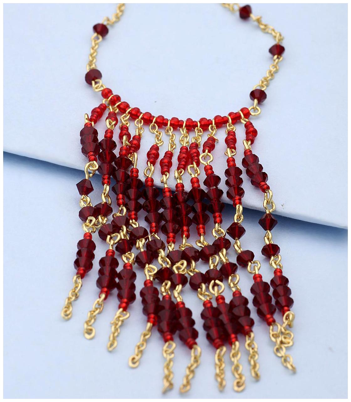 

Voylla Beads Dangled With Chain Designer Necklace For Women