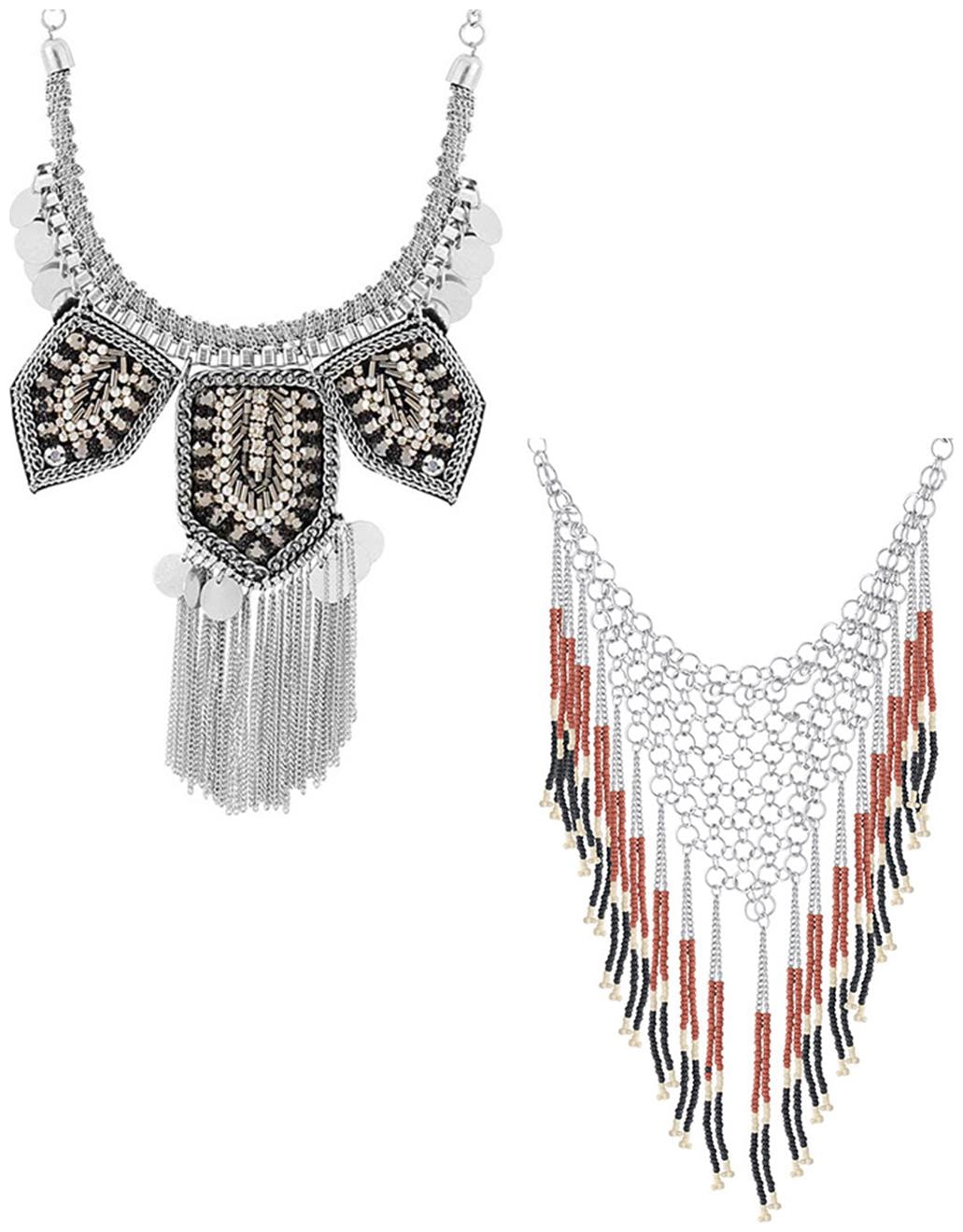 

Voylla Pack Of 2 Statement Necklace