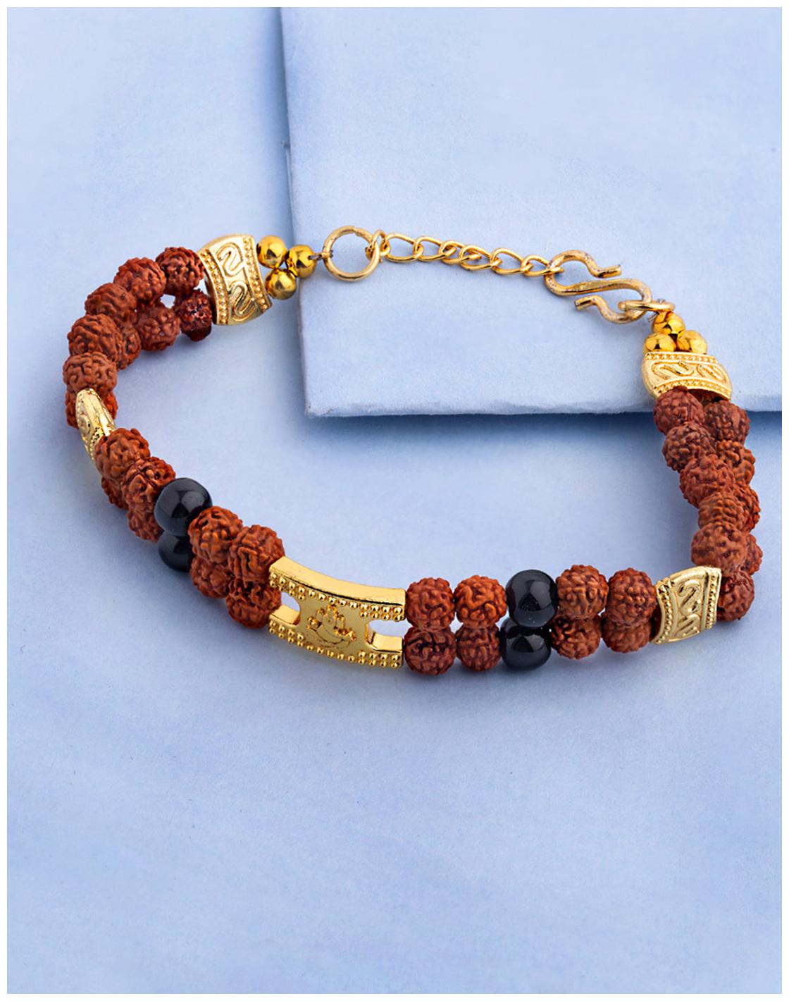 

Voylla Ganesh Designer With Rudraksha Studded Bracelet