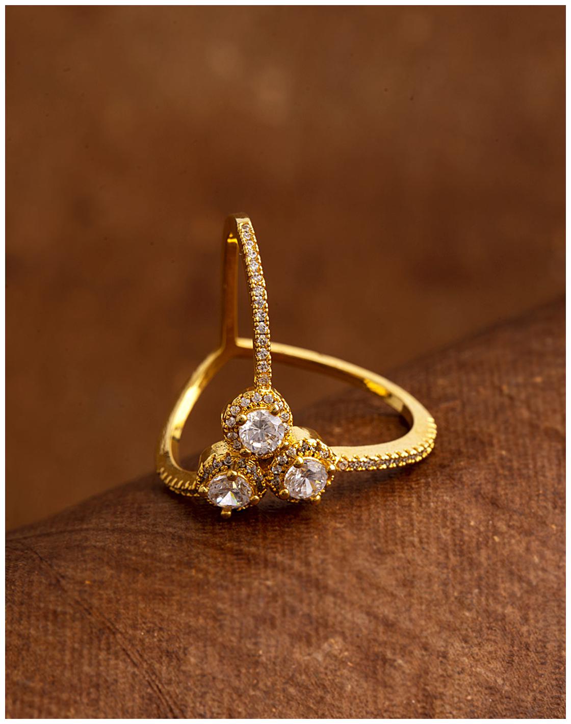 

Voylla Gemstones Embellished Band Ring