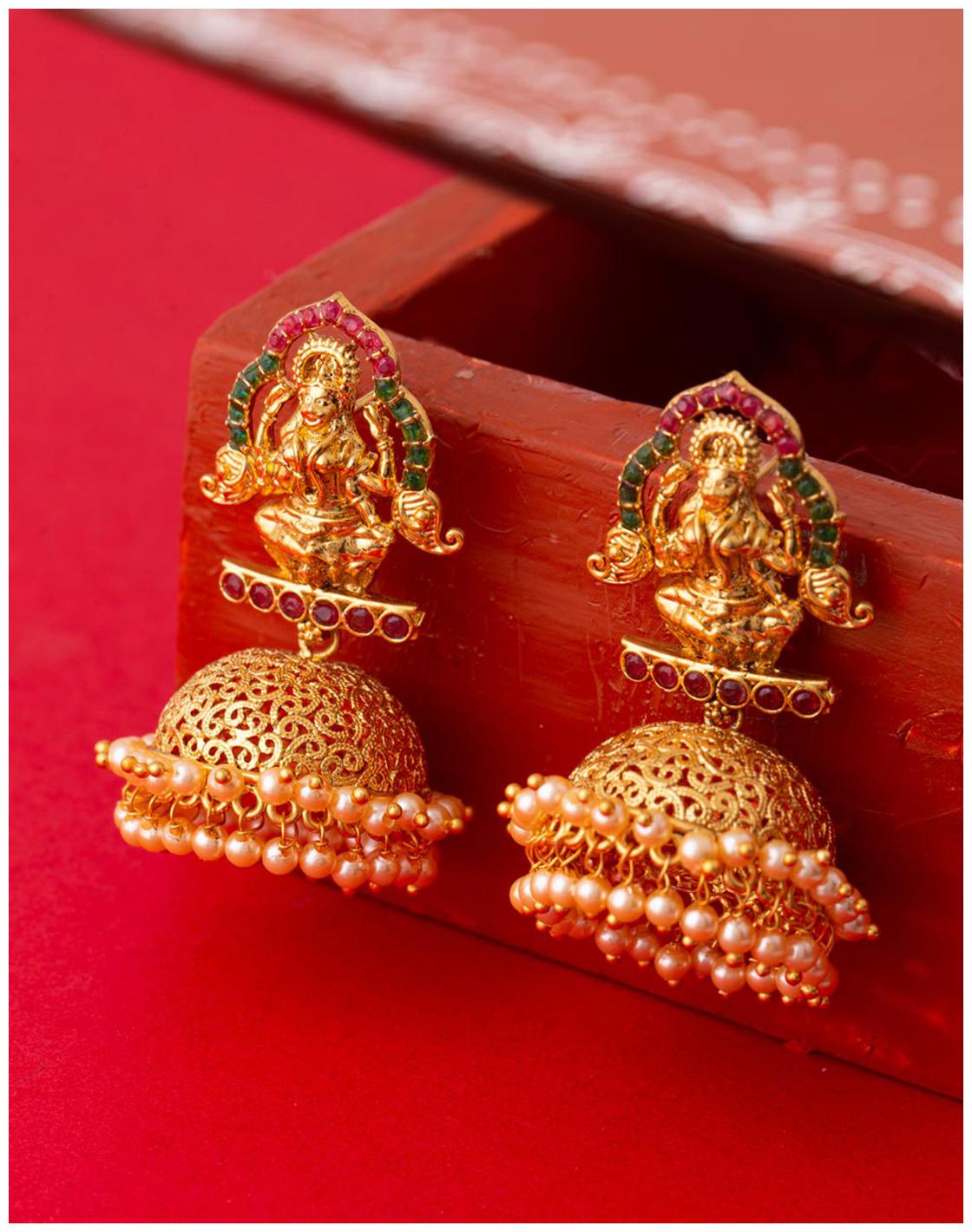

Voylla Goddess Lakshmi Jhumka Earrings