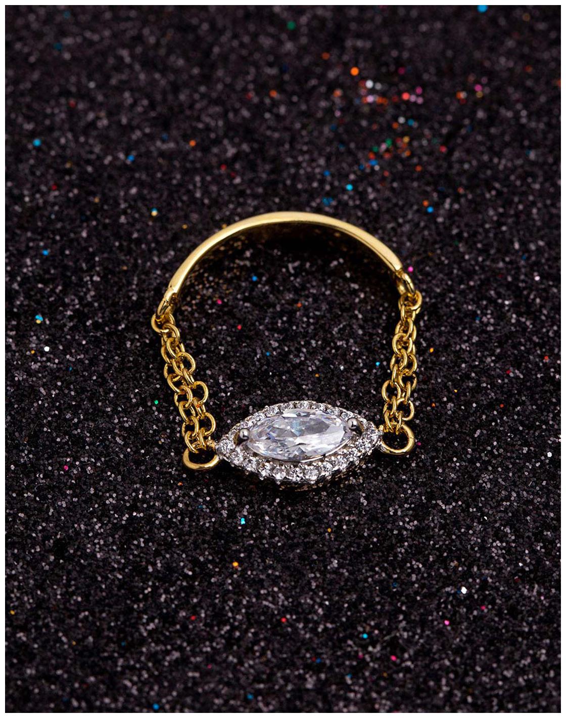 

Voylla Gold Plated CZ Studded Ring