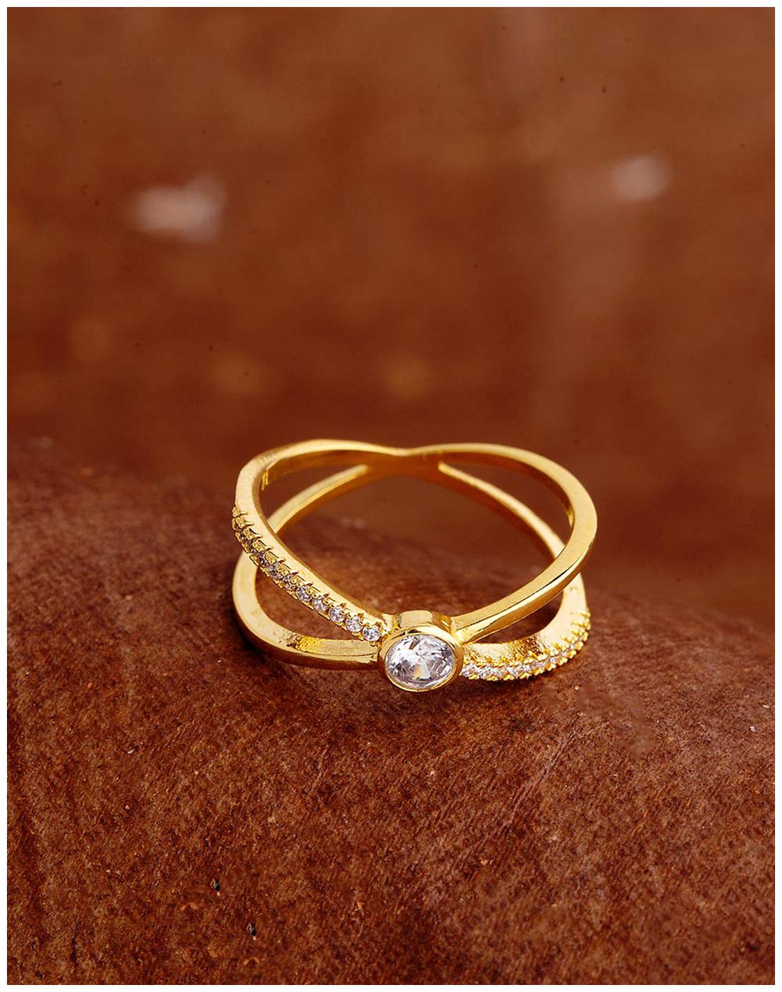 

Voylla Gold Plated Band Style Ring