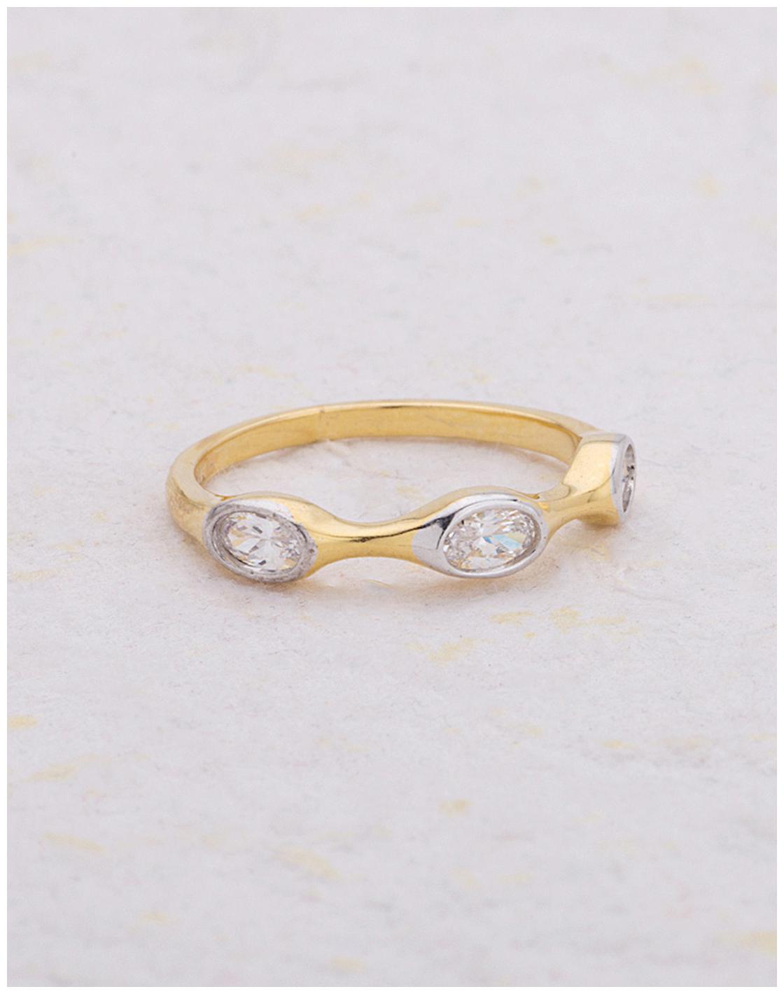 

Voylla Gold Plated Ring with CZ Stones