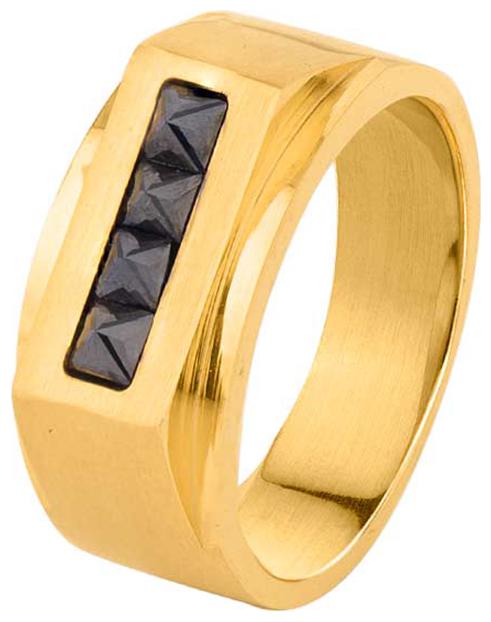 

Voylla Gold Black Standout Ring