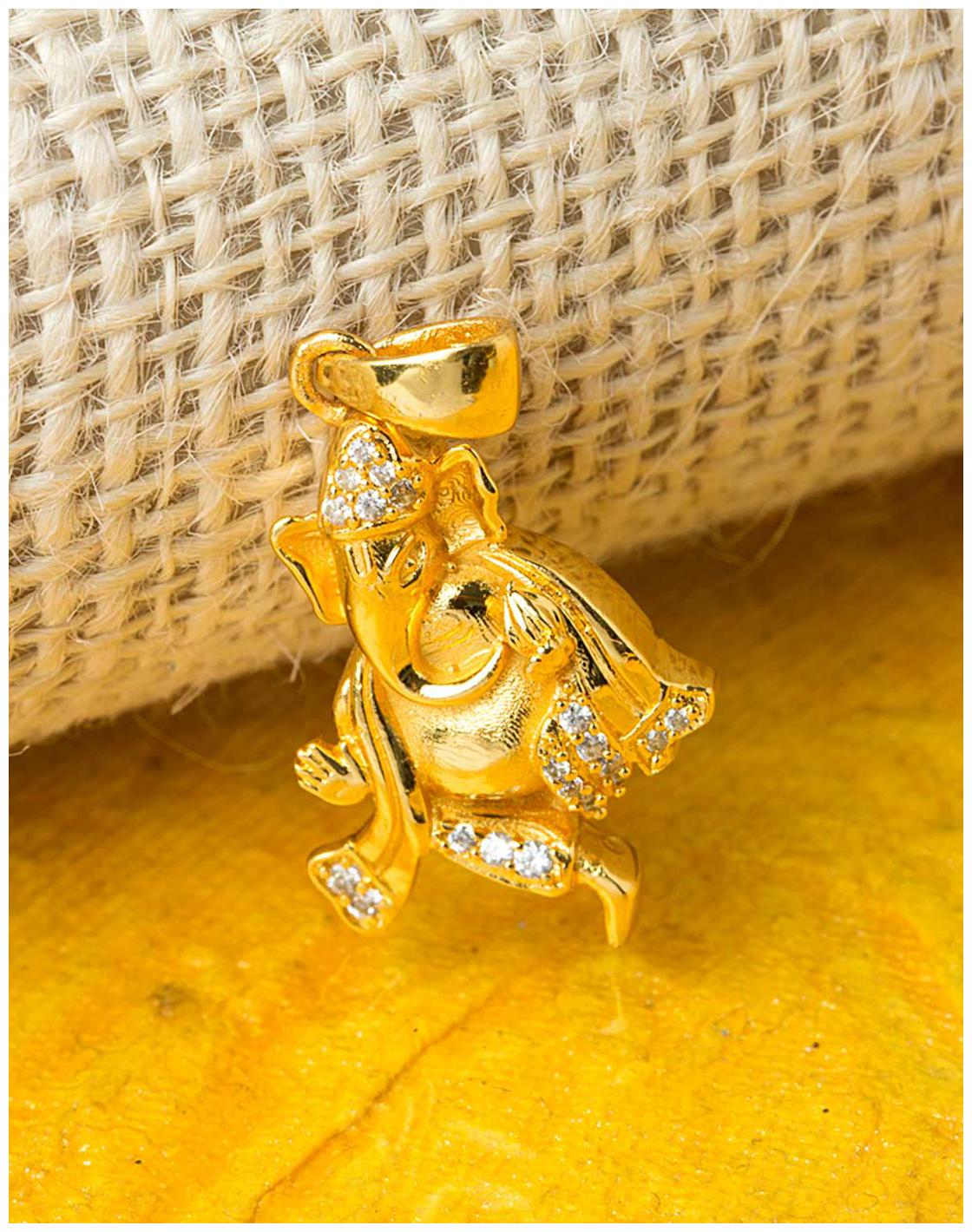 

Voylla Gold Plated Ganpati Pendant Inspired by Spiritual Saga
