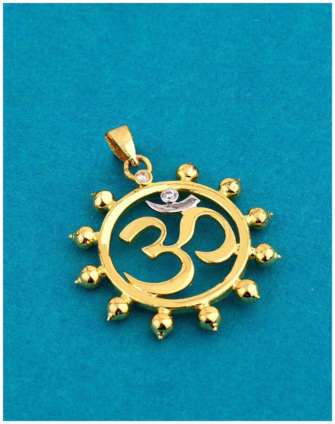 

Voylla Gold Plated Religious OM Pendant Inspired by Spiritual Saga