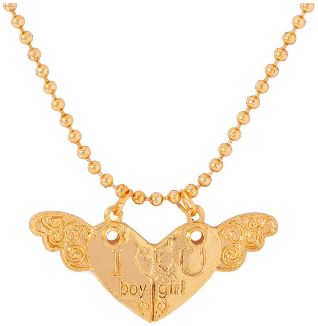 

Voylla Golden Heart Pendant With Chain