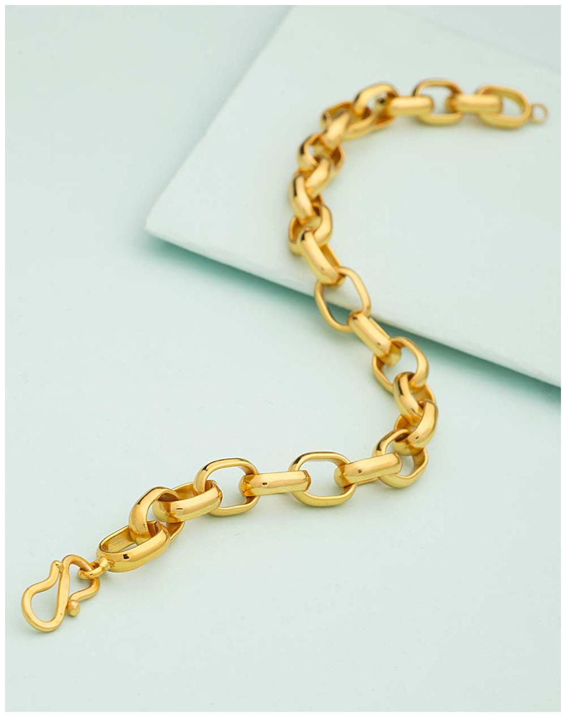 

Voylla Golden Link Bracelet For Mens