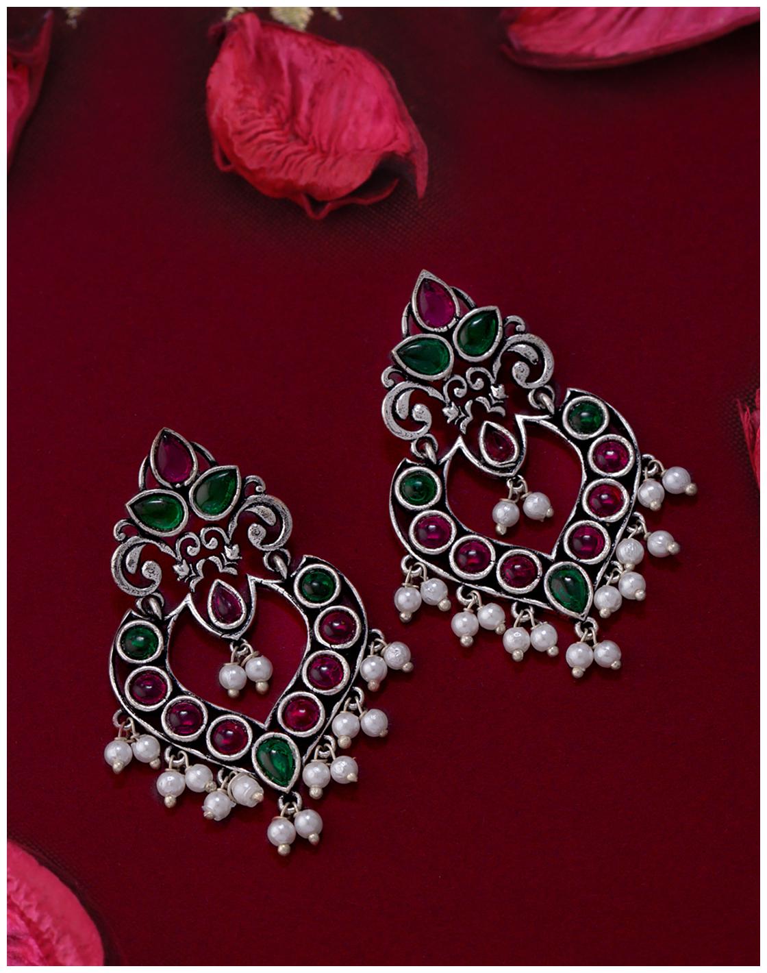 

Voylla Gulistan Faux Pearls Embellished Earrings