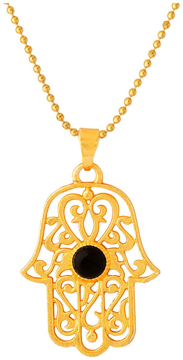 

Voylla Hamsa Hand Designer Pendant With Chain
