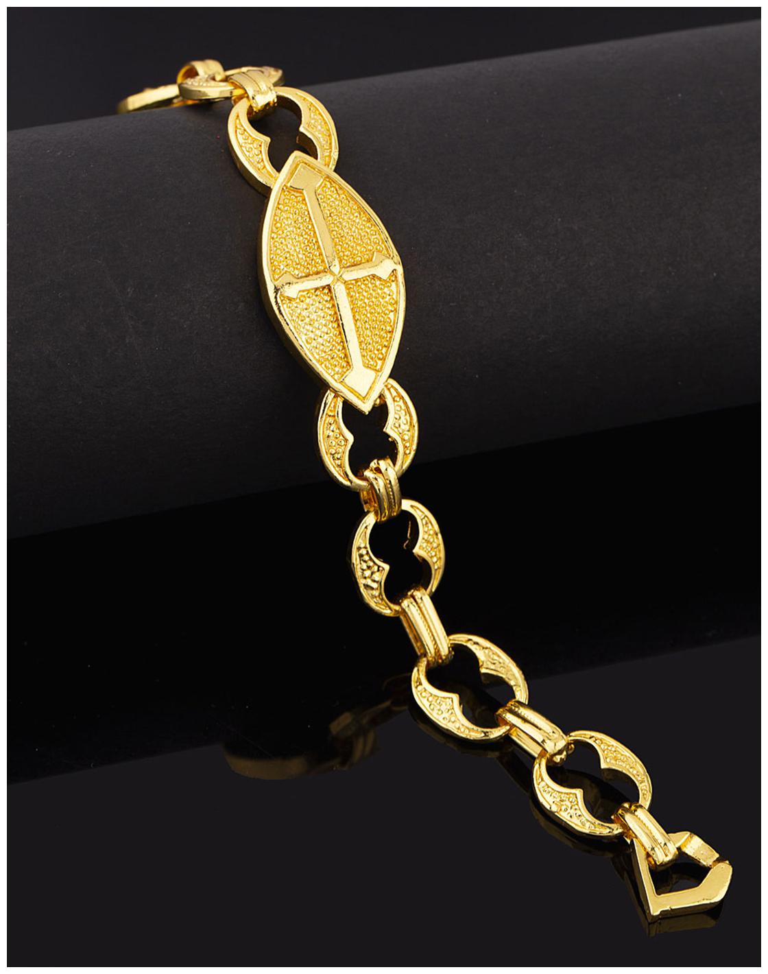 

Voylla Handmade Cuban Link Cross Bracelet