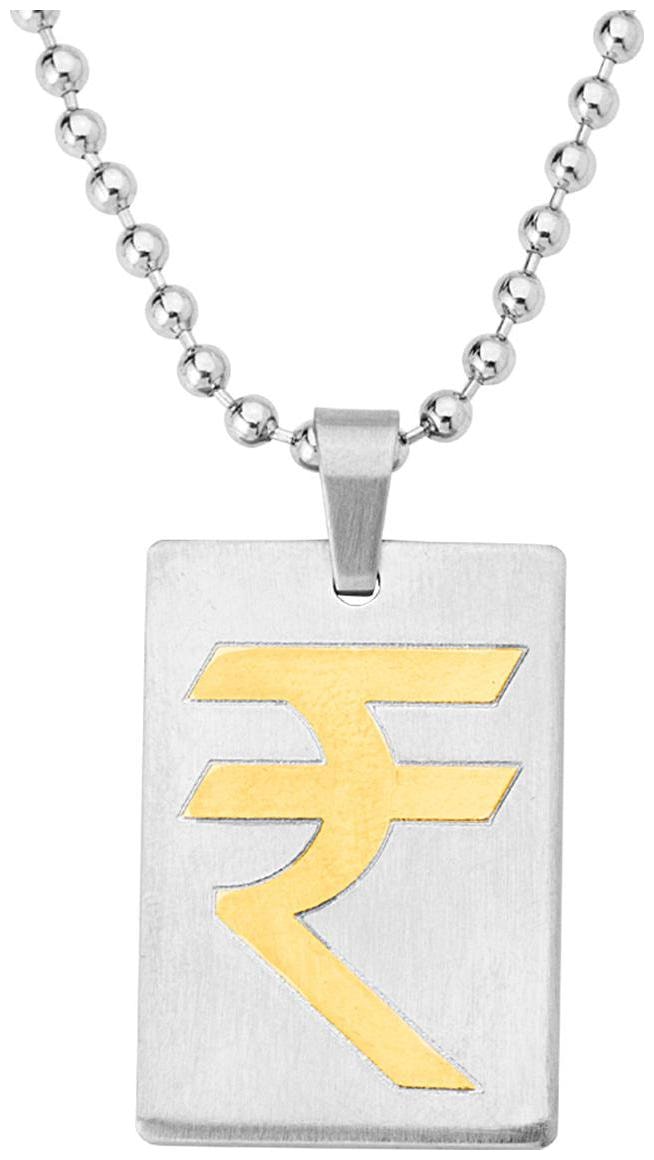 

Voylla Indian Rupees Symbol Dual Tone Pendant from Faith and Trust