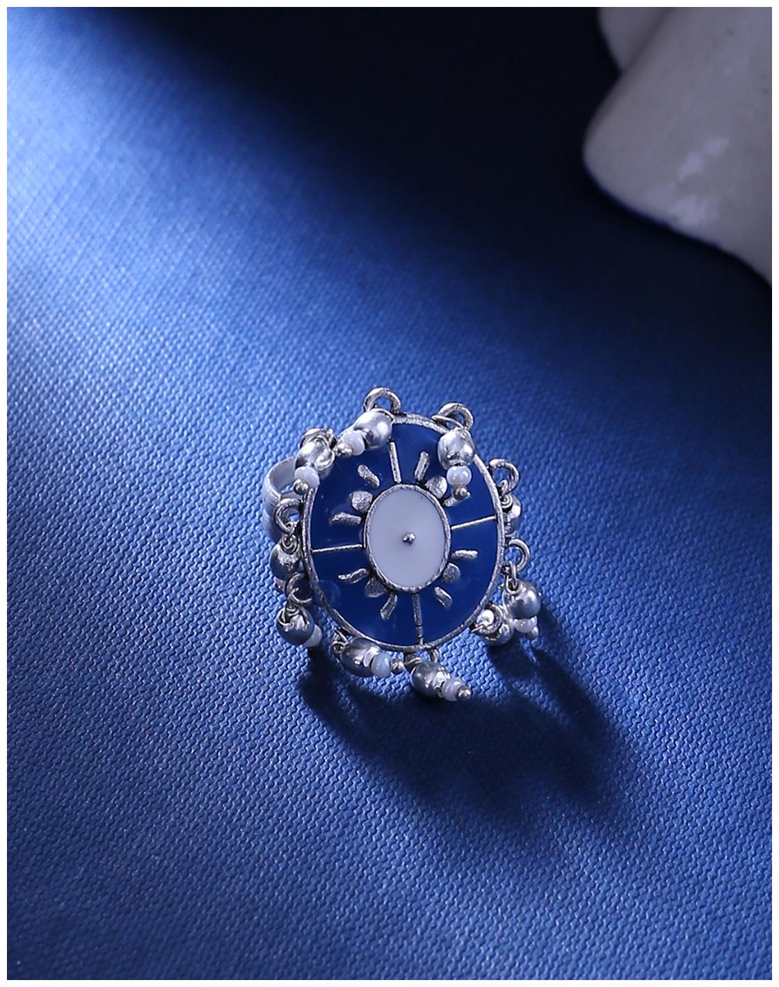 

Voylla Indigo Affair Circle Statement Ring