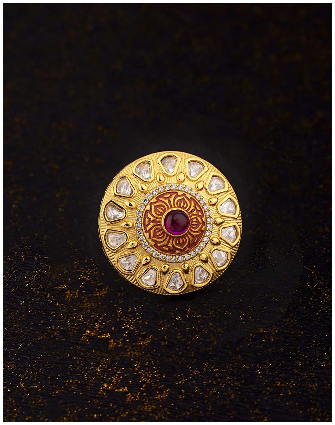 

Voylla Kundan Stanza Dome Ring